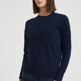 Cardigan donna blu notte. GIUSEPPA NAVY ABSOLUT CASHMERE.