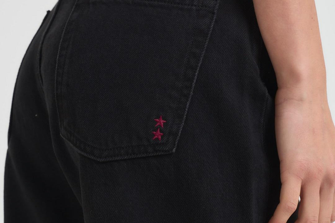 Jeans Poppy donna in denim nero POPPY GREY ICON DENIM