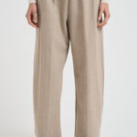 Pantalone donna carrot fit gessato tortora L33 GEST LIVIANA CONTI