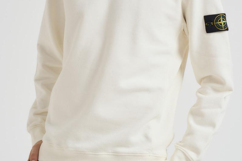 Felpa uomo girocollo bianca 6100028 S0A20V0093 STONE ISLAND