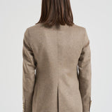 Giacca donna doppiopetto tortora 2156 52578 LUBIAM