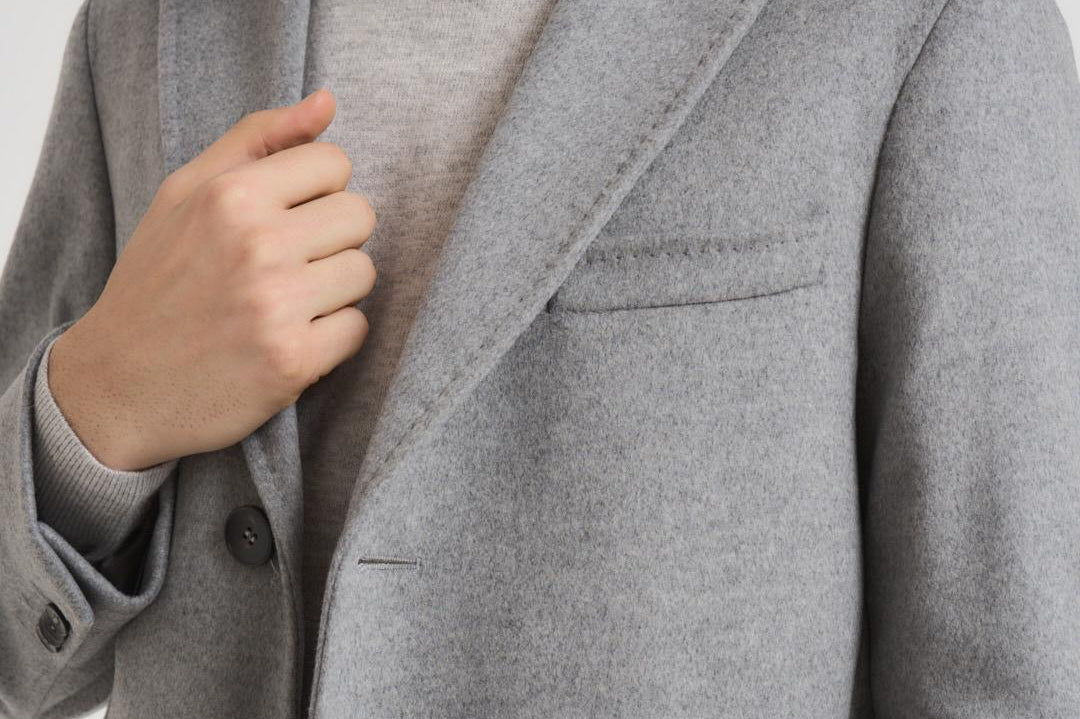 Cappotto uomo monopetto grigio chiaro DUBLINO C721164 BRERAS