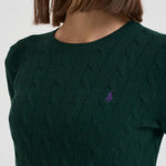 Maglia donna a girocollo verde 211971865 009 RALPH LAUREN