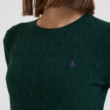Maglia donna a girocollo verde 211971865 009 RALPH LAUREN