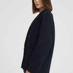 Cappotto donna corto doppiopetto blu notte MERYL NAVY BLUE ACCADEMIE TESSILI