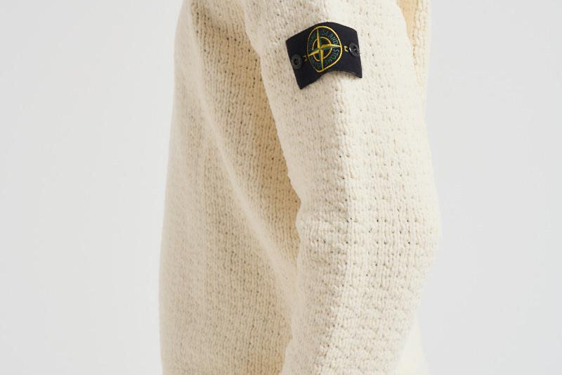 Maglia uomo Cotton Chenille panna 5100019 S00N5V0093 STONE ISLAND