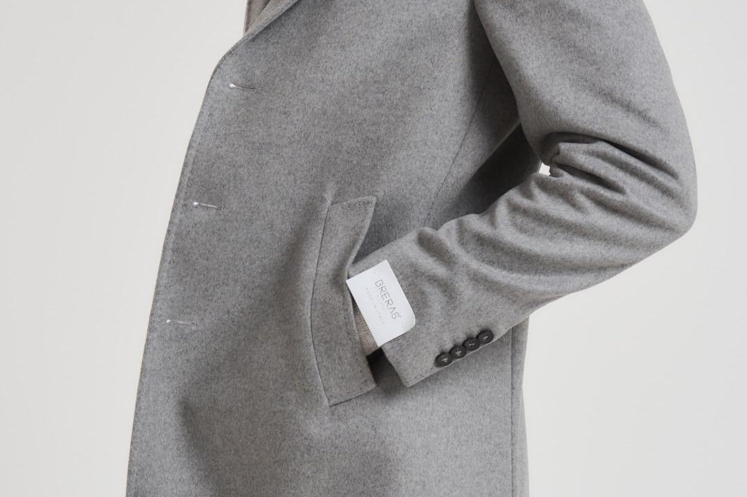 Cappotto uomo monopetto grigio chiaro DUBLINO C721164 BRERAS