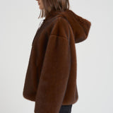 Bomber donna in ecopelliccia marrone GI000318D 8800 HERNO
