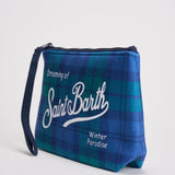 Pochette donna Aline tartan blu e verde ALINE WTARTAN65 MC2 SAINT BARTH