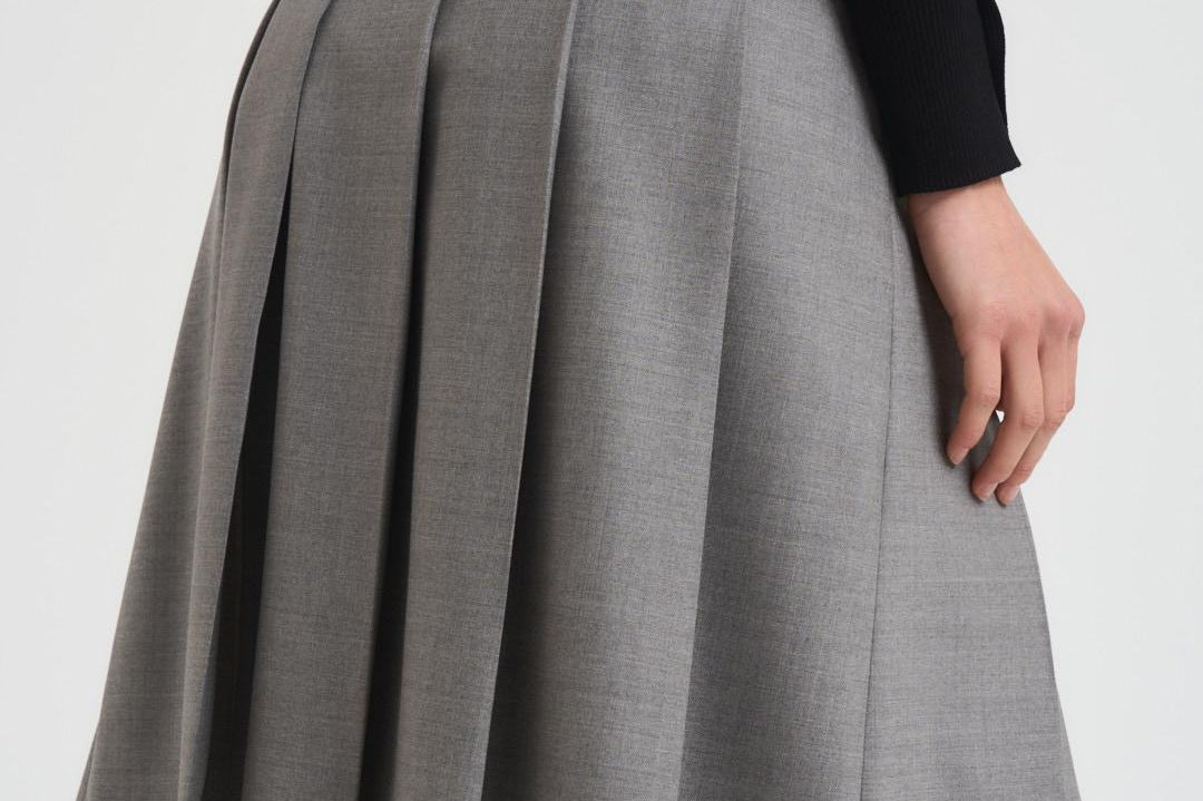 Gonna donna midi Gimmy grigia GIMMY 010 MAX MARA STUDIO