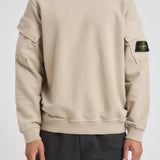 Felpa uomo Brushed Organic Cotton beige 6100008 S0A20V009A STONE ISLAND