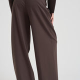 Pantalone sartoriale in lana donna GEM11S37 MORO NINE IN THE MORNING
