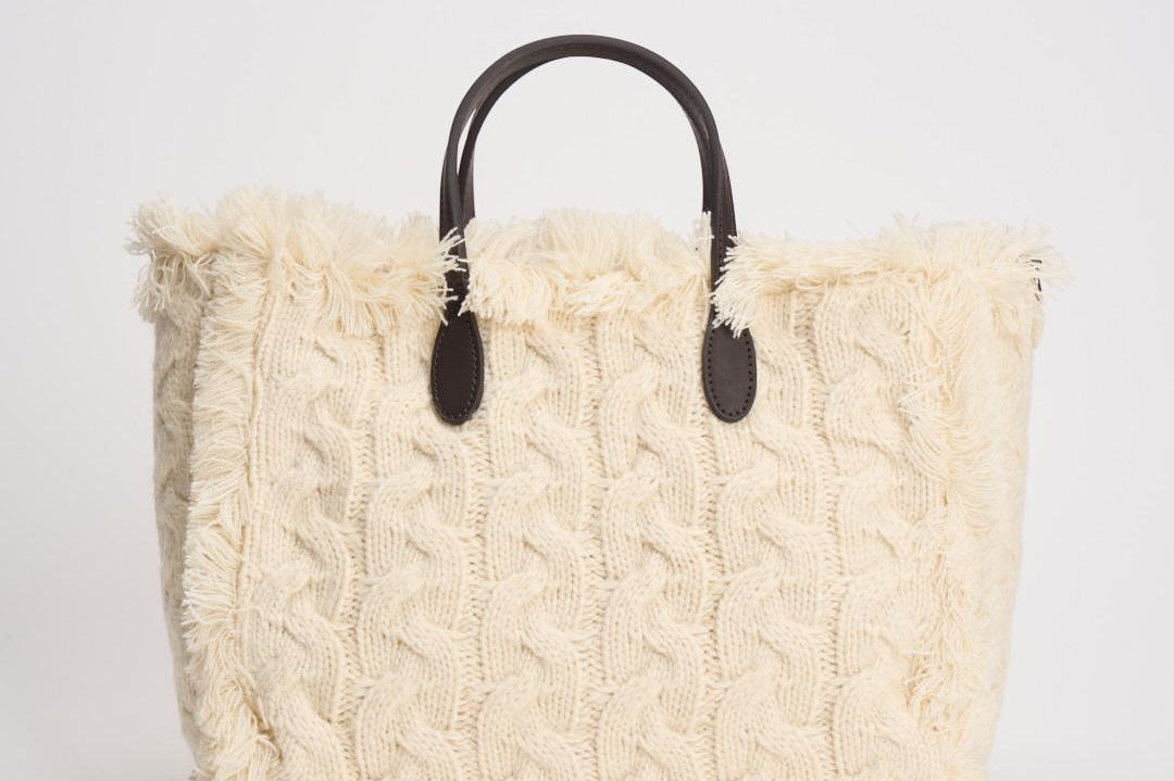 Borsa donna Colette a trecce panna COLETTEWL BRAID12 MC2 SAINT BARTH