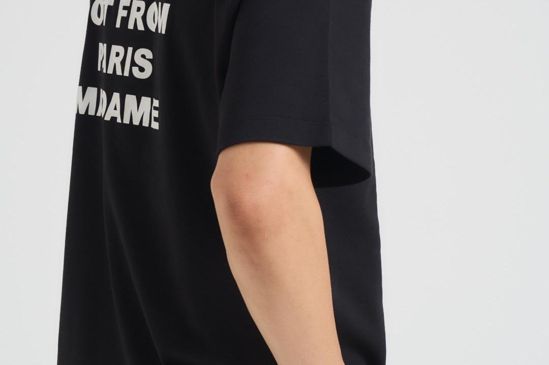 T-shirt uomo girocollo nera TS203 CO0002BL DROLE DE MONSIEUR