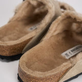 Sandalo arizona in shearling e camoscio donna 1028293 TAUPE BIRKENSTOCK