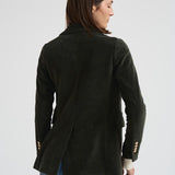 Giacca donna doppiopetto in velluto verde FD3623 G1207 CIRCOLO 1901