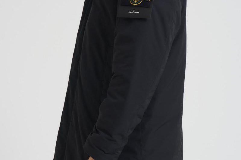 Cappotto uomo Micro Twill midi nero 7100007 S0026V0029 STONE ISLAND