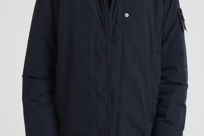 Cappotto uomo Micro Twill midi blu 7100007 S0026V0020 STONE ISLAND