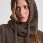 Balaclava cappuccio donna tortora D000543 LACOON024CASTAGNA P.a.r.o.s.h.