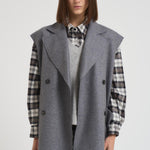 Gilet donna in panno cashmere grigio N42 X92 LIVIANA CONTI