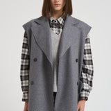 Gilet donna in panno cashmere grigio N42 X92 LIVIANA CONTI