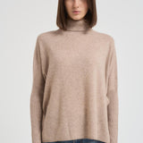 Dolcevita donna in cashmere beige CLARA CHESTNUT ABSOLUT CASHMERE.