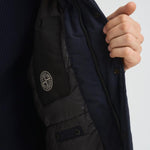 Cappotto uomo Micro Twill midi blu 7100007 S0026V0020 STONE ISLAND