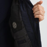 Cappotto uomo Micro Twill midi blu 7100007 S0026V0020 STONE ISLAND