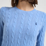 Maglia donna a girocollo celeste 211971865 004 RALPH LAUREN