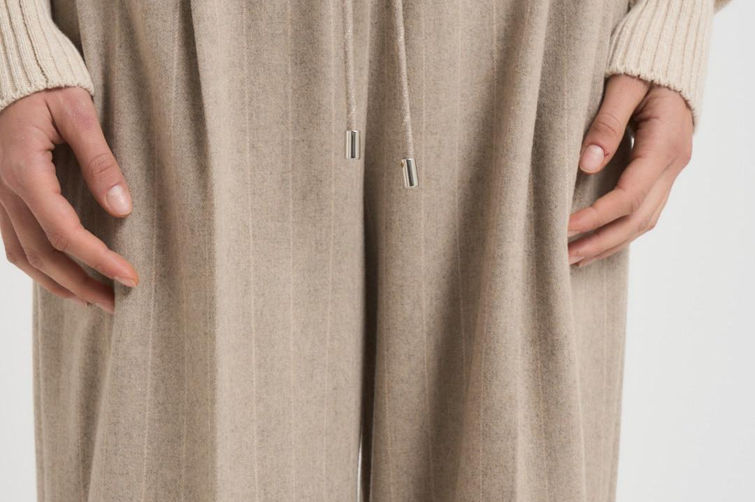 Pantalone donna a palazzo tortora L32 GEST LIVIANA CONTI