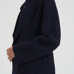 Cappotto donna midi Cles blu notte CLES 006 MAX MARA STUDIO