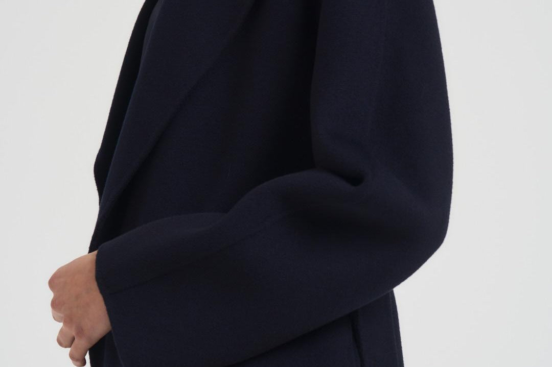 Cappotto donna midi Cles blu notte CLES 006 MAX MARA STUDIO