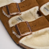 Sandalo arizona in shearling e camoscio donna 1001135 MINK BIRKENSTOCK