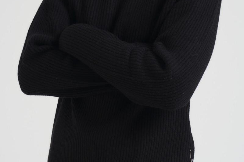 Maglia uomo girocollo nera 1000471 100 LES DEUX