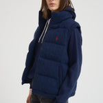 Gilet donna trapuntato in lana blu notte 211966120 500 RALPH LAUREN