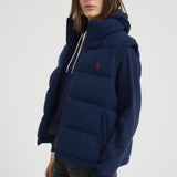 Gilet donna trapuntato in lana blu notte 211966120 500 RALPH LAUREN