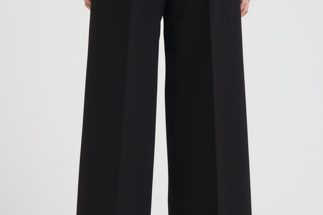 Pantalone donna a palazzo nero L5WI53 Y69 LIVIANA CONTI