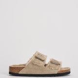 Sandalo arizona in shearling e camoscio donna 1028293 TAUPE BIRKENSTOCK