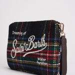 Pochette donna Parisienne in tweed tartan verde PARISIENNE WLTART61 MC2 SAINT BARTH