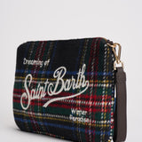 Pochette donna Parisienne in tweed tartan verde PARISIENNE WLTART61 MC2 SAINT BARTH