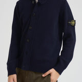 Cardigan uomo con bottoni blu 5100047 S00A3V0020 STONE ISLAND