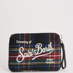 Pochette donna Parisienne in tweed tartan verde PARISIENNE WLTART61 MC2 SAINT BARTH