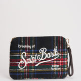 Pochette donna Parisienne in tweed tartan verde PARISIENNE WLTART61 MC2 SAINT BARTH
