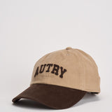 Cappellino uomo in velluto marrone e beige ACPU Q9BY AUTRY