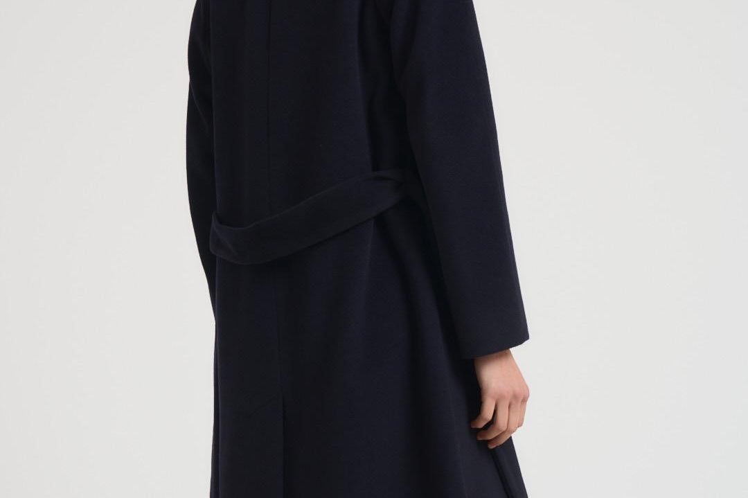 Cappotto donna lungo blu notte DIVA DEBORA24 ACCADEMIE TESSILI