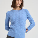 Maglia donna a girocollo celeste 211971865 004 RALPH LAUREN