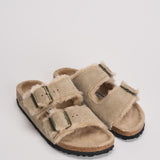 Sandalo arizona in shearling e camoscio donna 1028293 TAUPE BIRKENSTOCK
