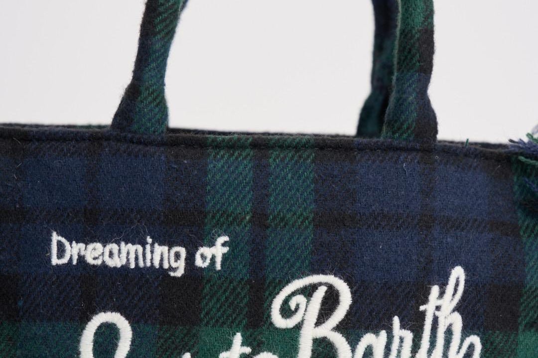 Borsa donna Vanity Mini tartan verde VANITYMNWL TART5161 MC2 SAINT BARTH