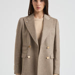 Giacca donna doppiopetto tortora 2156 52578 LUBIAM