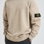 Felpa uomo Brushed Organic Cotton beige 6100008 S0A20V009A STONE ISLAND